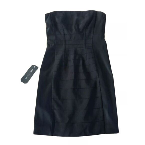NWOT Ann Taylor Black Prom Wedding Party Cocktail dress Strapless Size 2‎ - Picture 1 of 16